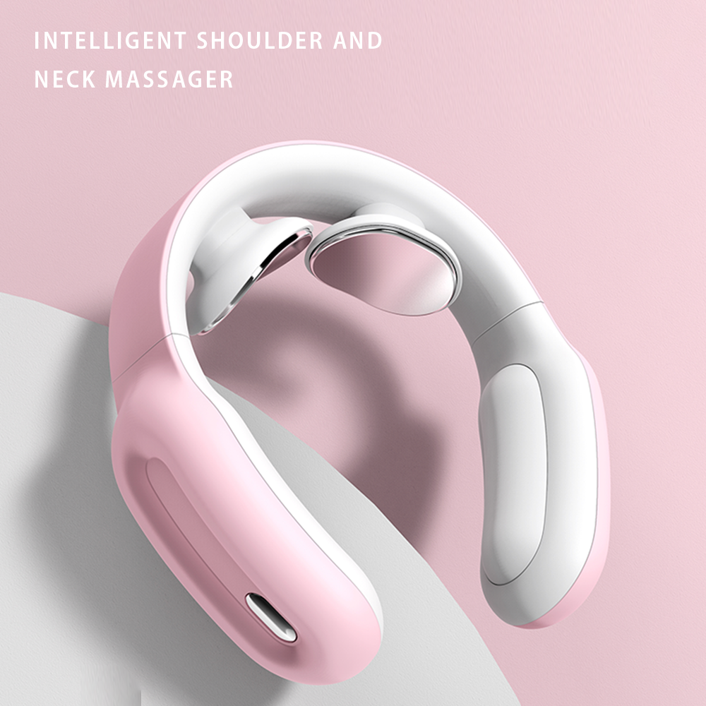 Smart Electric Neck Shoulder Massager Pain Relief Relaxation Tool Pink Iolaus
