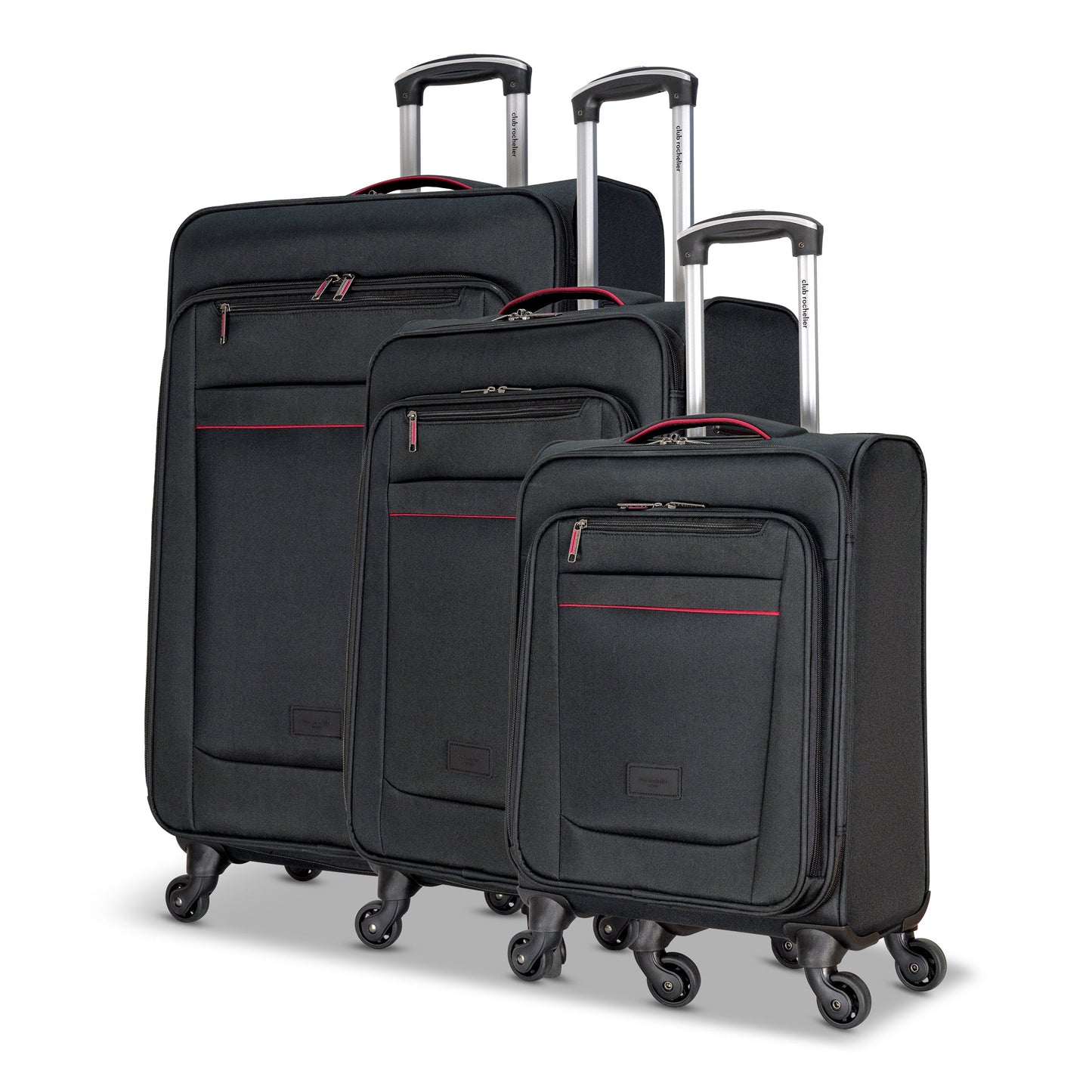Travel 3 Piece Set Luggage with Contrast Piped Trim Periwinkle Zeus