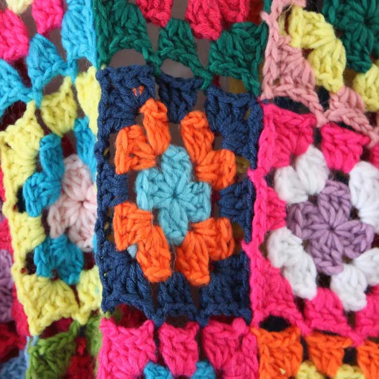 MULTI Color Embroidery Crochet Cardigan Silver Sam