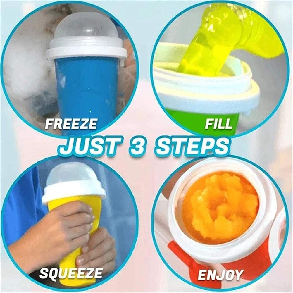 Slushy Maker Portable Travel Ice Cup Homemade Freeze Drinks Cup Teal Simba