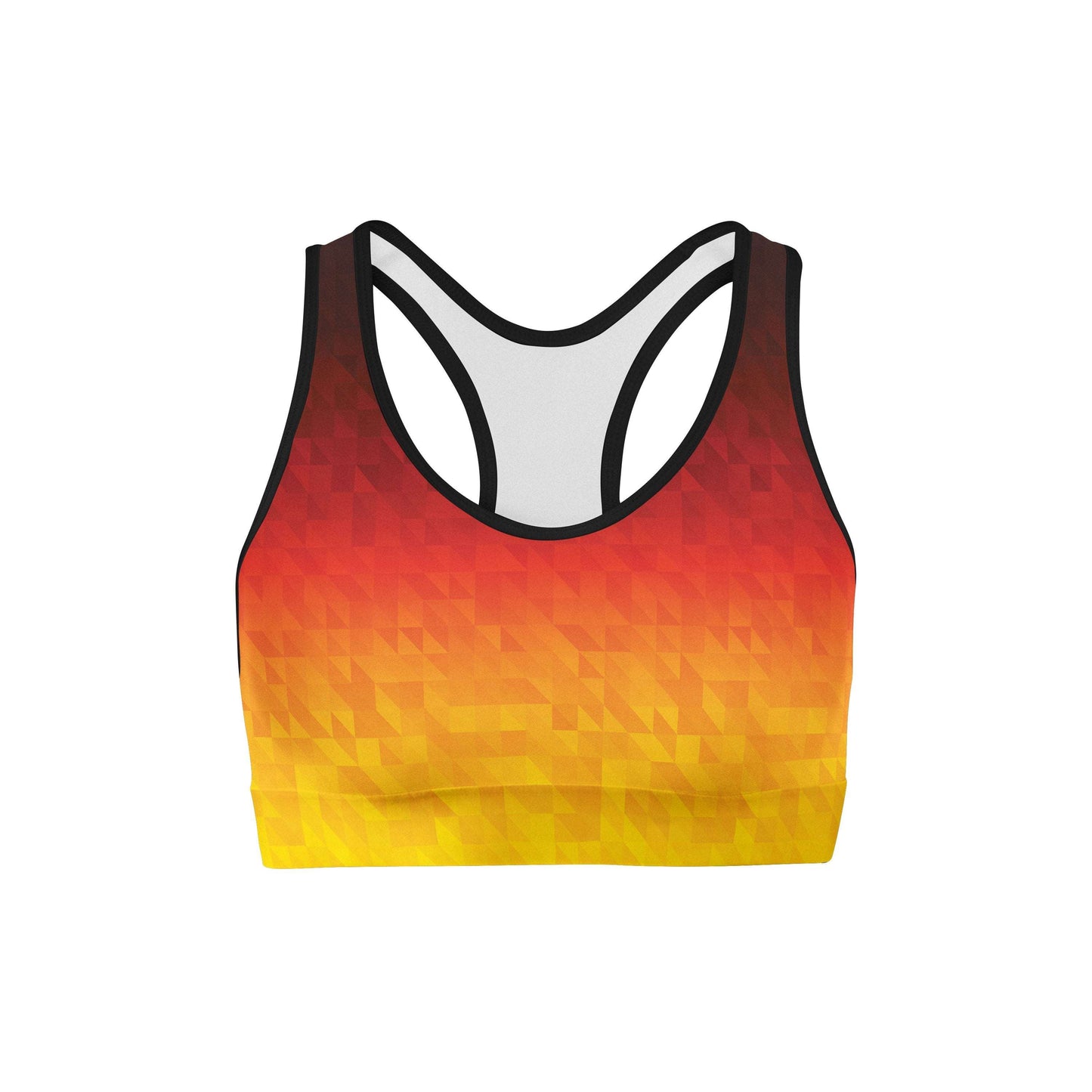 Fiery Triangles Sports Bra Orange Poppy