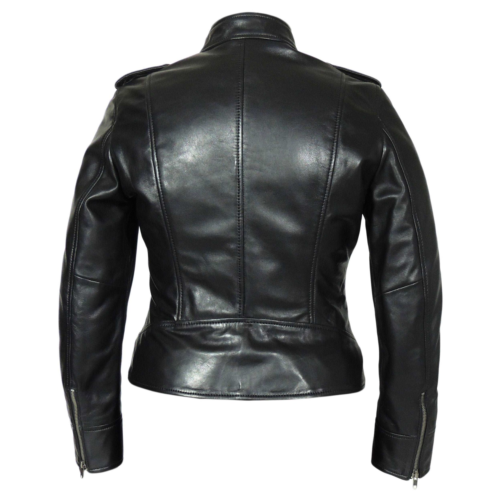 Womens Leather Jacket Emerald