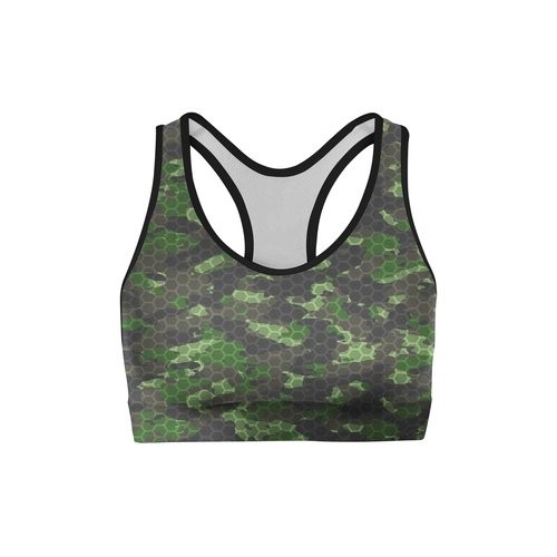 Army Hex Camo Sports Bra - Ecombran Limited