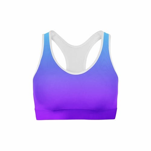 Blue Purple Ombre Sports Bra - Ecombran Limited