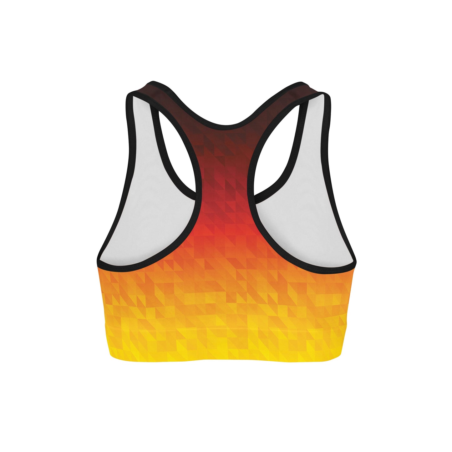 Fiery Triangles Sports Bra Orange Poppy