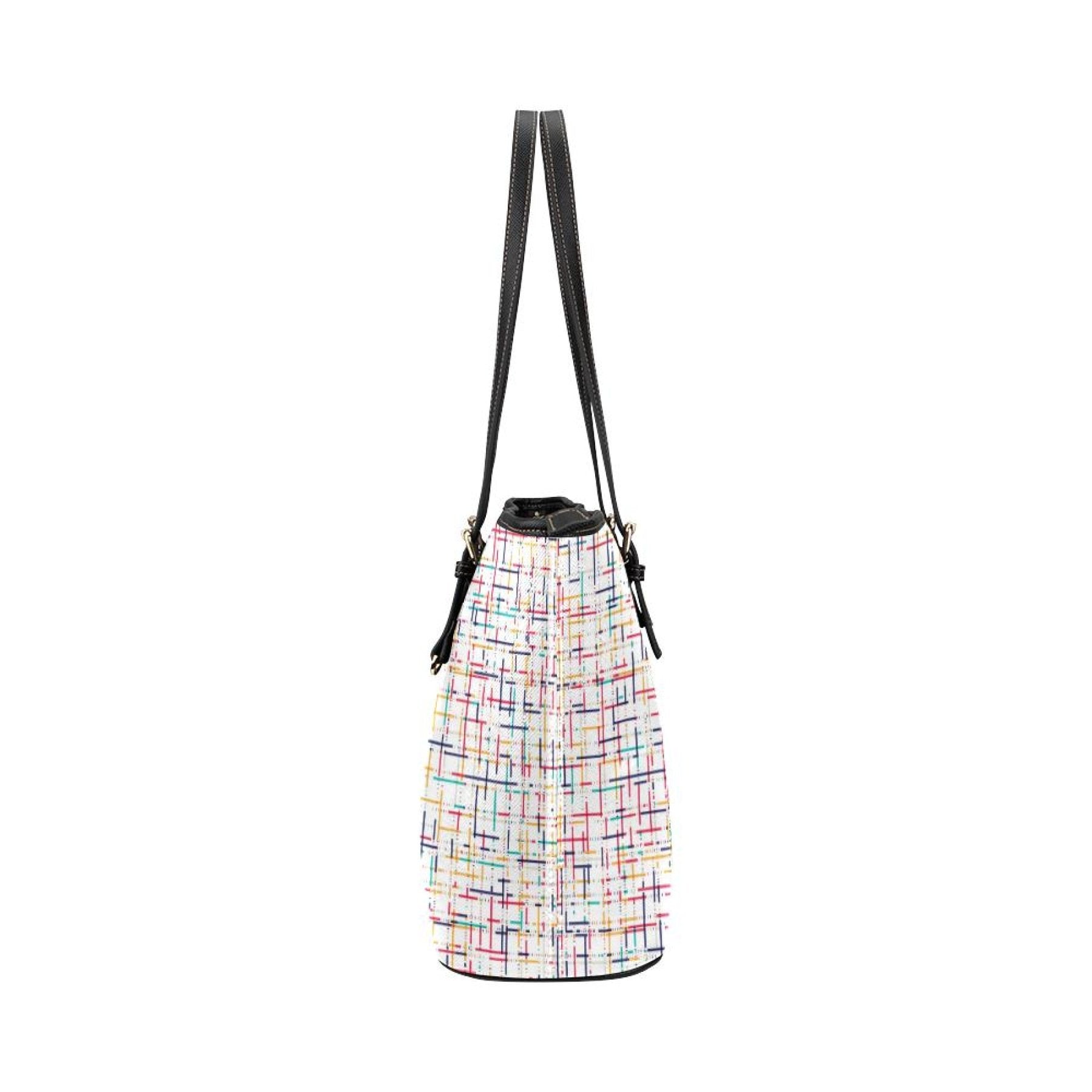 Tote Bags, White Colorful Stripes Style Bag - Ecombran Limited